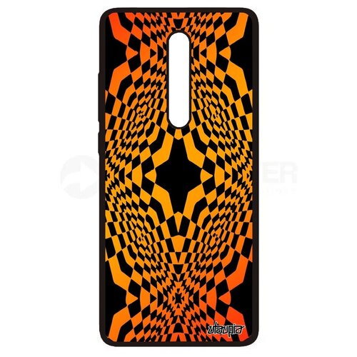 фото Защитный чехол на телефон // xiaomi mi 9t pro // "иллюзия звезда" дизайн волна, utaupia, оранжевый