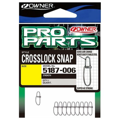 crosslock 001 Застёжки OWNER Cultiva Hyper Crosslock Snap 5187-016 P-10 #0 24 кг (10 шт/уп)