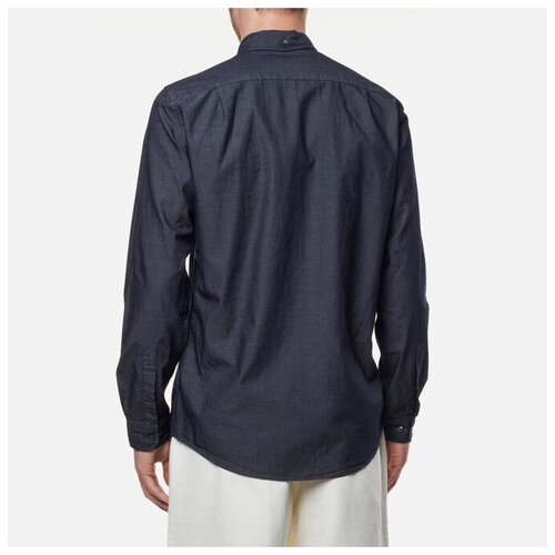 фото Мужская рубашка lacoste embroidered croc logo slim fit чёрный , размер 41