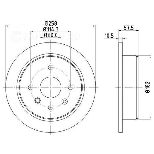 BEHR-HELLA 8DD355114-161 Диск тормозной 2шт