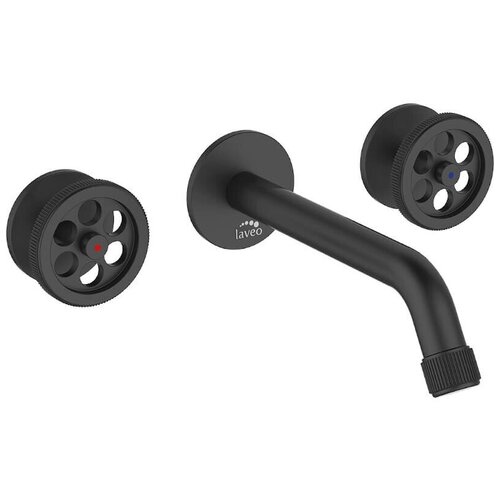 Смеситель для раковины Laveo Muro BAU_722P скрытого монтажа черный