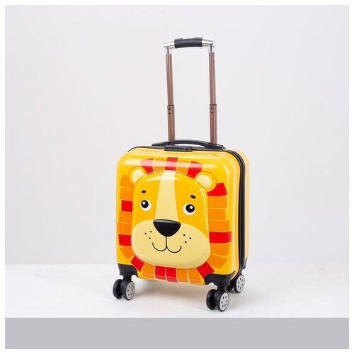 Чемодан , пластик, 47х35х23 см, желтый