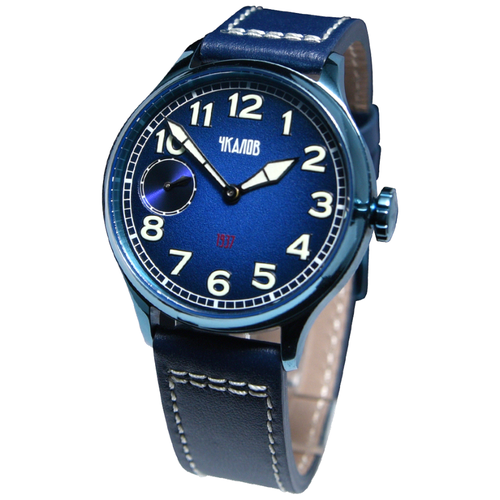 Наручные часы Чкалов, синий наручные часы чкалов часы наручные чкалов 3602 1