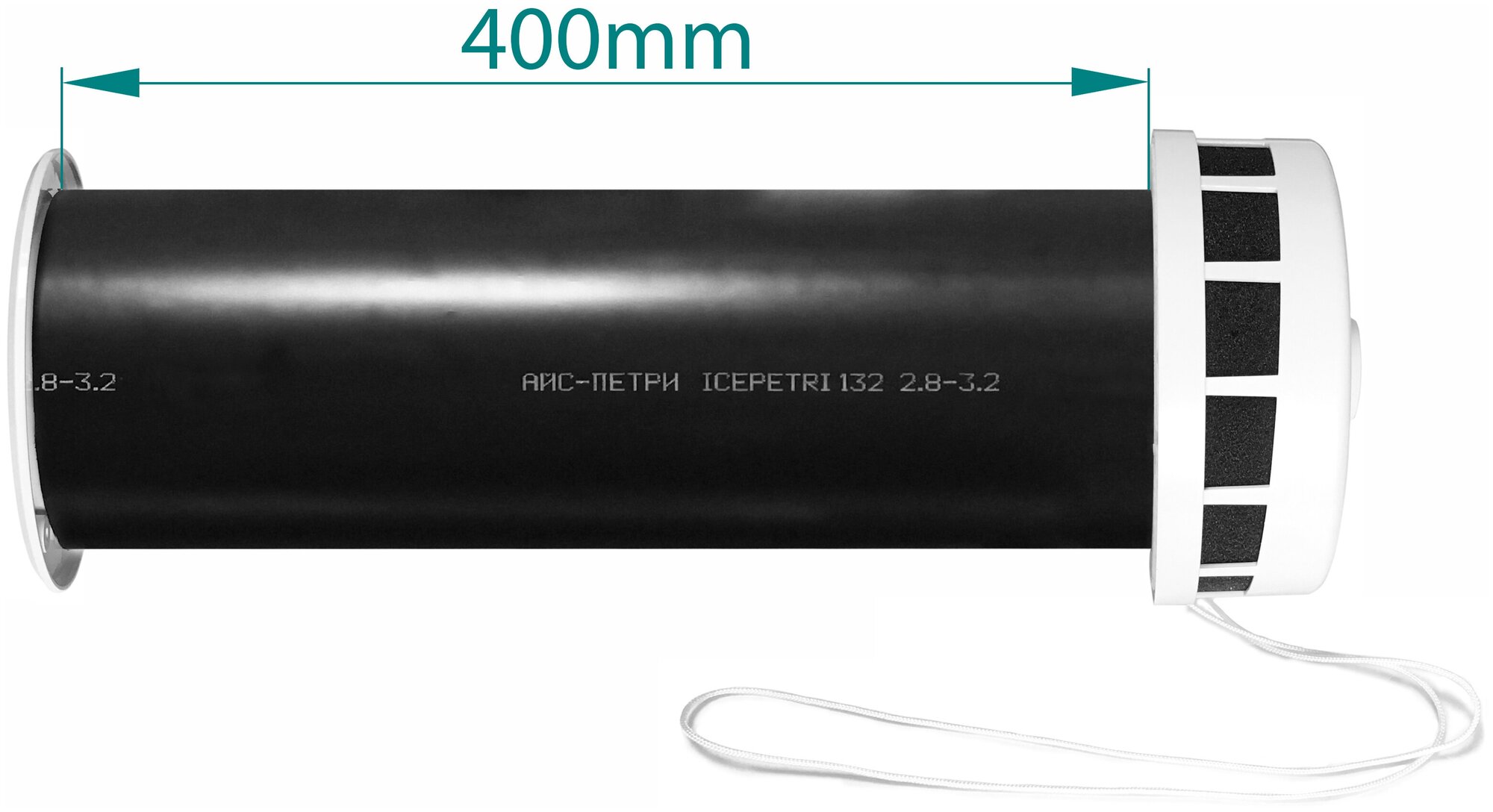 Приточный клапан КИВ-125 icepetri 400мм с ППУ и серой ASA-пластиковой решеткой - фотография № 2