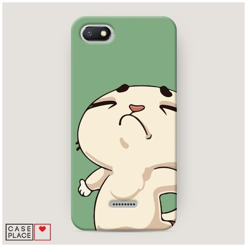 фото Чехол пластиковый xiaomi redmi 6a котик на коленях case place