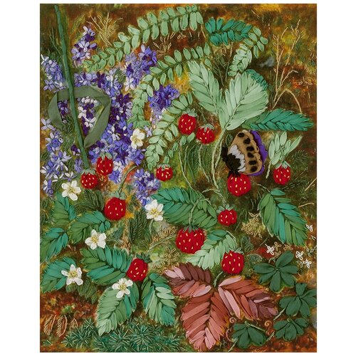 фото Набор для вышивания panna живая картина jk-2035 ( жк-2035 ) лесная земляника 1 шт.
