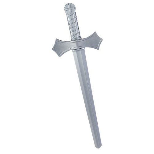 Оружие пластиковое Меч (серебряный с серебряной гардой) оружие пластиковое меч красный с золотой гардой