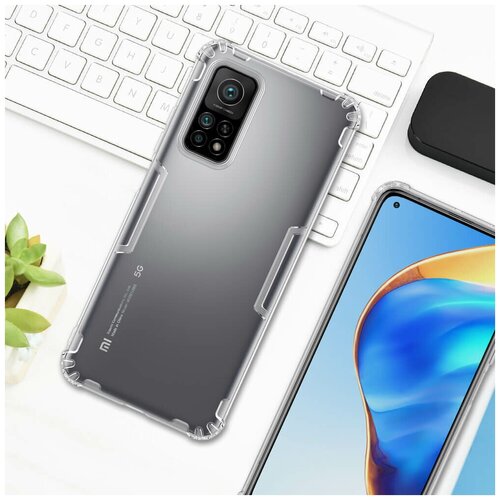 фото Прозрачный силиконовый чехол nillkin nature для xiaomi mi 10t (pro)