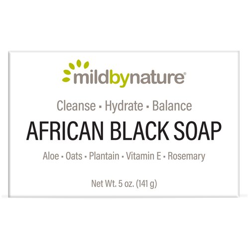 Mild By Nature - African Black, Bar Soap, With Oats  Plaintains 141 g., африканское черное мыло, с овсом и подорожником