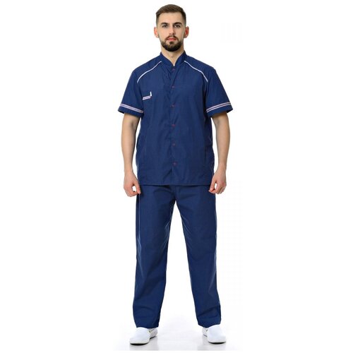 фото Костюм медицинский мужской "михаил" 110.1.4 (44/синий/тиси люкс) medicalwear