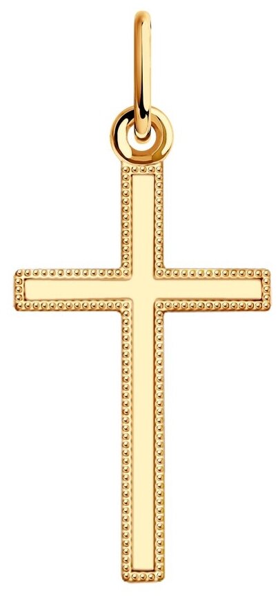 Крестик SOKOLOV, красное золото, 585 проба