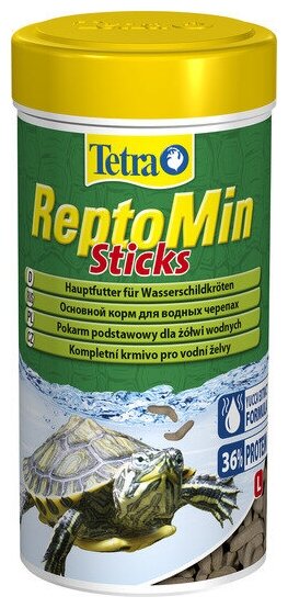 Tetra ReptoMin Sticks корм в виде палочек для водных черепах, 250 мл - фотография № 1