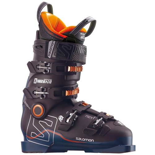 фото Горнолыжные ботинки salomon x max 120, 8.5 / 26.5, black/petrol black/orange