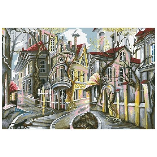 фото Отражение набор для выкладывания стразами 62х42 паутинка м-426