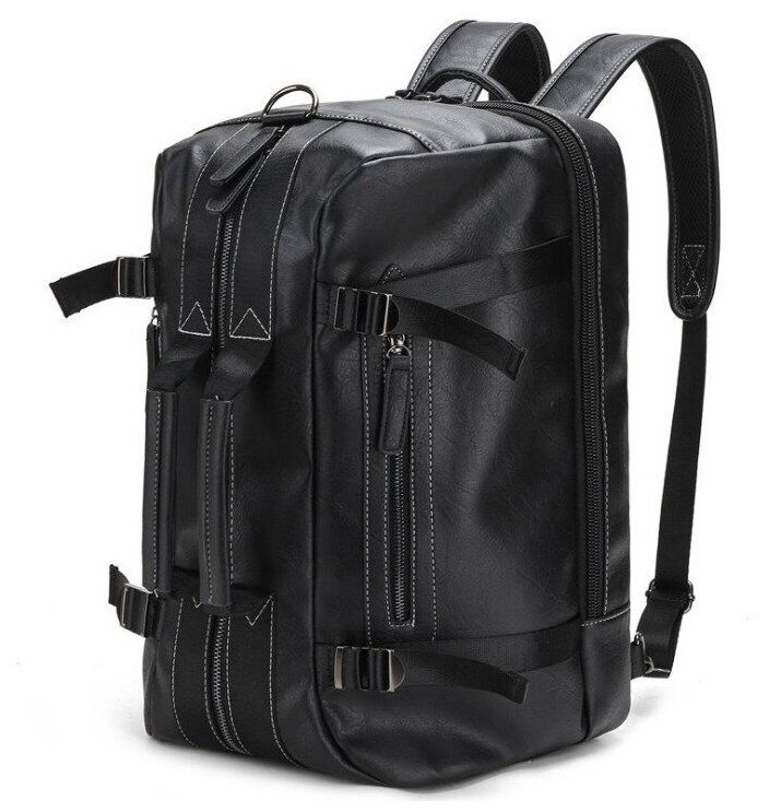Рюкзак сумка MyPads M160-022 из качественной импортной эко- кожи для ноутбука Xiaomi MSI Macbook Huawei Honor MSI диагональю 14/15/154/156/16 дюймов мужской бизнес дизайн для деловых поездок путешествий с ремнем через плечо