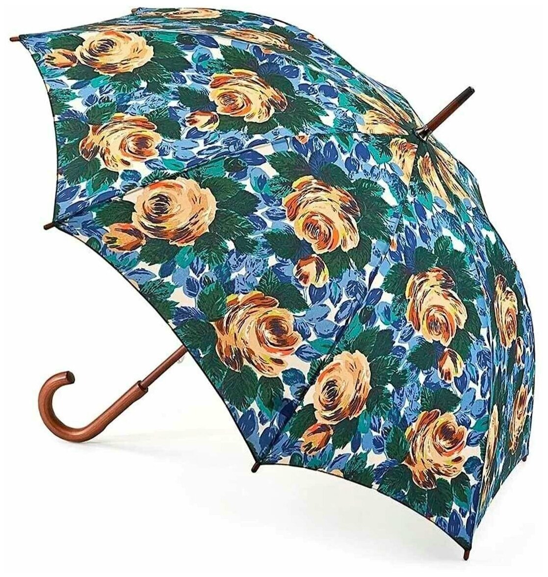 L541-3061 OxfordRoseDeepBlue (Розы) Зонт женский трость Cath Kidston Fulton