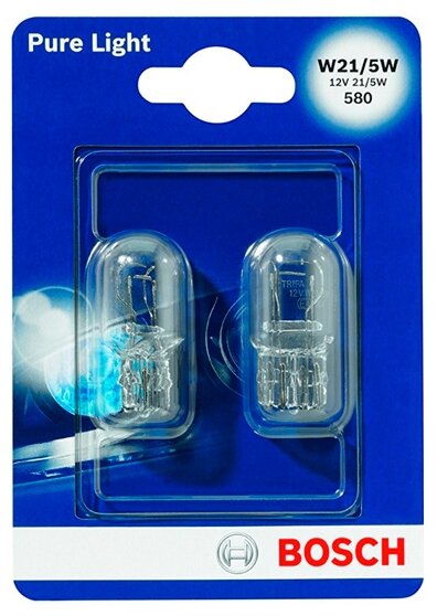 Лампа автомобильная накаливания Bosch Pure Light 1987301079 12v 21/5w BAY15d