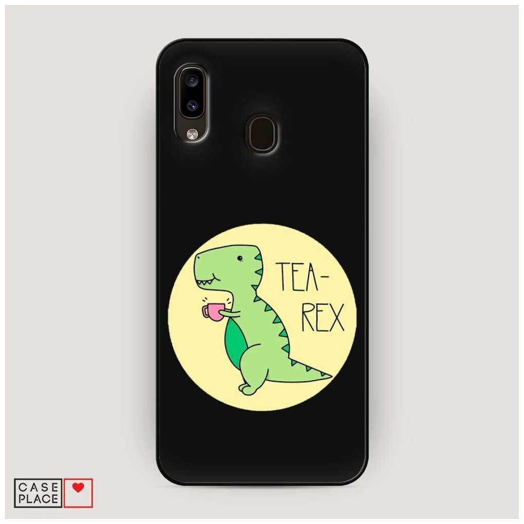 Матовый силиконовый чехол "Tea Rex" на Samsung Galaxy A20 / Самсунг Галакси А20