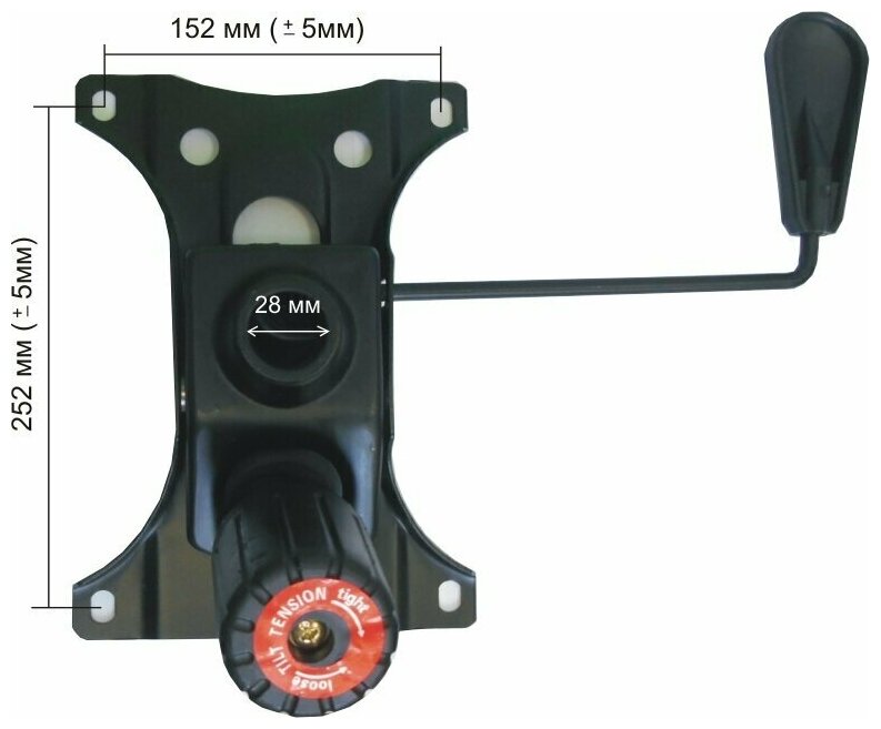 Механизм для кресла ТОП-ГАН 152х252 мм с комплектом крепежа - фотография № 2