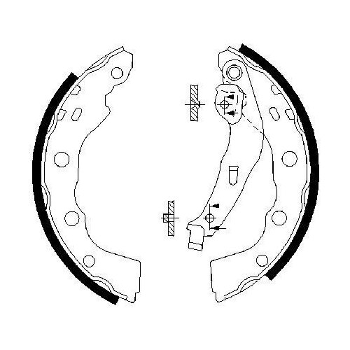 Барабанные тормозные колодки задние Bosch 0986487577 для Mitsubishi Carisma, Mitsubishi Space Star (4 шт.)