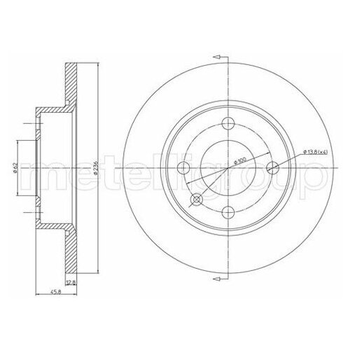 Диск Тормозной Metelli Metelli арт. 23-0551