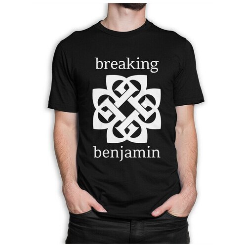 Футболка Design Heroes Лого Breaking Benjamin Мужская Черная S