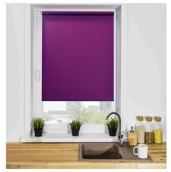 Рулонная штора LM Decor Лайт 30-06 фиолетовый 78х160
