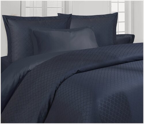 Изображение товара Постельное белье евро Mona Liza сатин-жаккард, наволочки 70х70(2шт) и 50*70(2шт) Соты дипломат