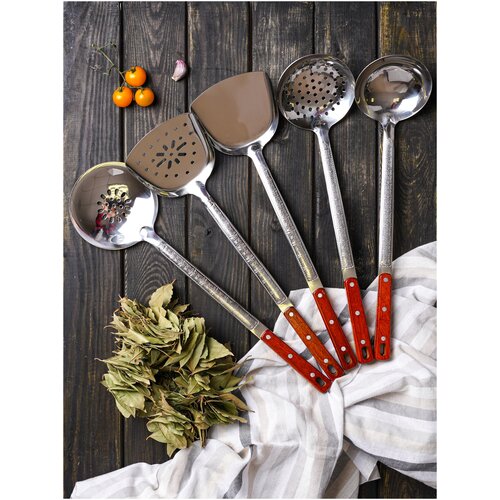 Набор для казана/ Шумовка для казана/ Половник для казана/ Лопатка для казана 45 см.