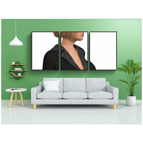 фото Набор модулных постеров для интерьера "женщина, бизнес, офис" 60x90 см. в тубусе, без рамки lotsprints