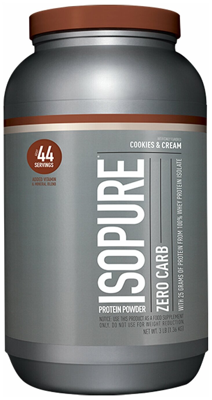 Изолят протеина Natures Best Isopure Zero Carb 1360 гр Печенье-крем