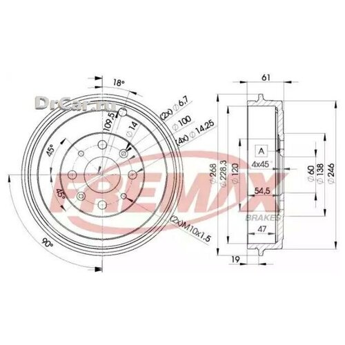 Барабан Тормозной FREMAX арт. BD3043