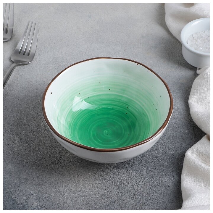 фото Миска Доляна «Космос», 400 мл, цвет зелёный