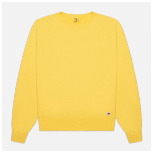 фото Мужская толстовка edwin blank crew neck жёлтый , размер s