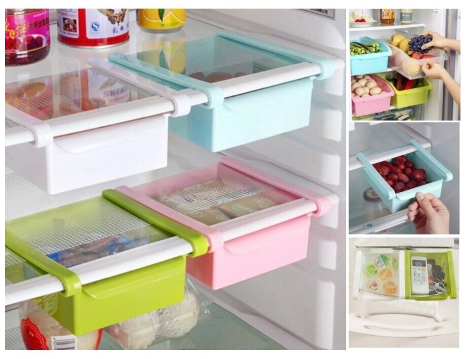 Органайзер для холодильника, контейнер в холодильник зеленый, контейнер .