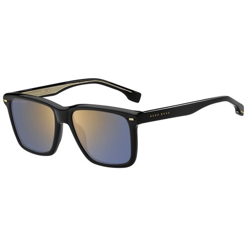 Солнцезащитные очки BOSS, прямоугольные, для мужчин, черный