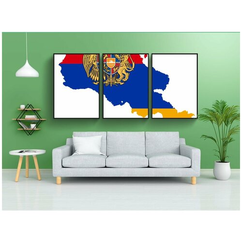 фото Набор модулных постеров для интерьера "границы, страна, флаг" 60x90 см. в тубусе, без рамки lotsprints