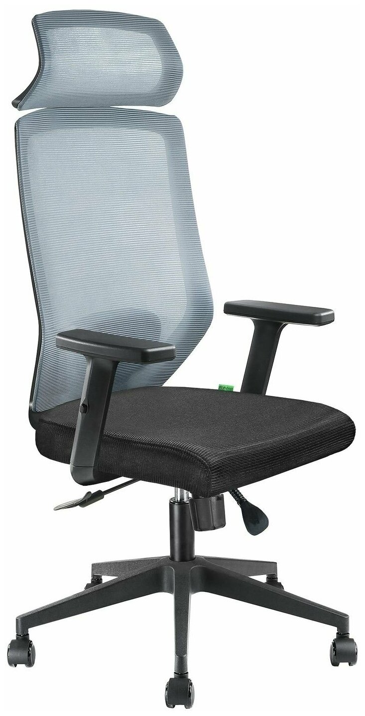 Кресло компьютерное Riva A755 ткань сетка серый
