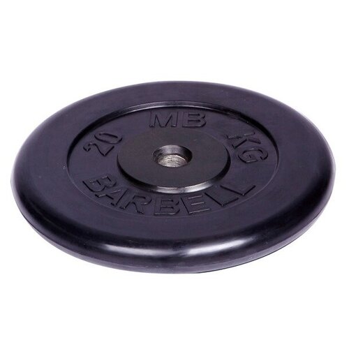 фото Диск обрезиненный barbell d 31 мм черный 20,0 кг mb barbell