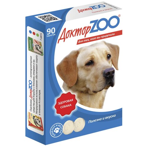 Витаминное лакомство ДокторZOO для собак Здоровая Собака блок из 6 уп по 90 таб
