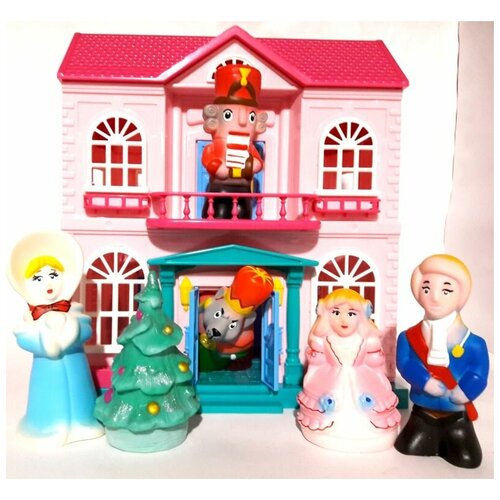 фото Полесье набор по сказке щелкунчик в раскладном доме с 5-ю персонажами и ёлкой