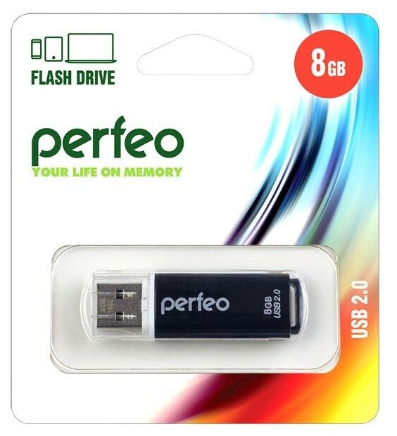 USB Flash PERFEO PF-C13B008 USB 8GB черный BL1