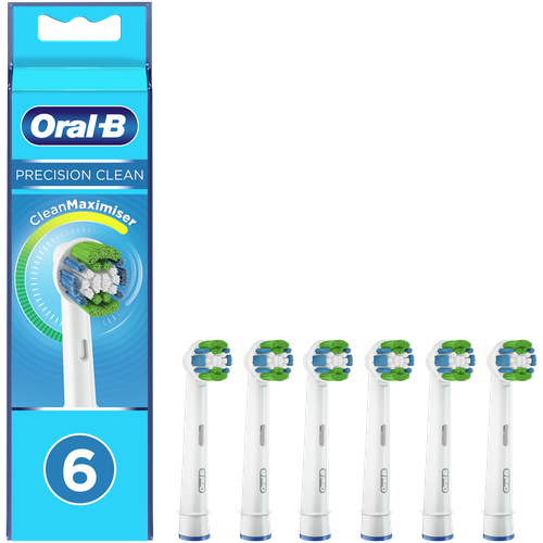 Набор насадок Oral-B Precision Clean CleanMaximiser для электрической щетки, белый, 6 шт.