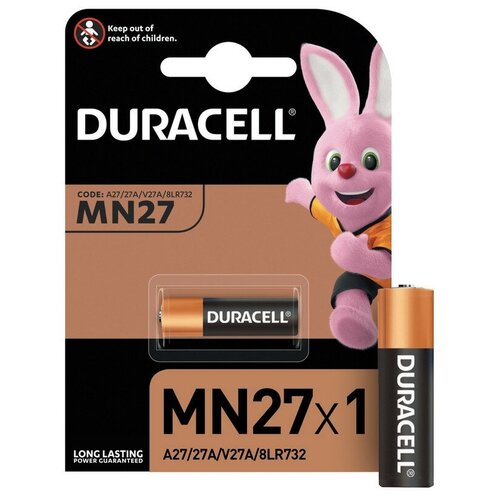 Duracell Батарейка алкалиновая A27 MN27 для пультов сигнализаций 12v (блистер 1 шт.)