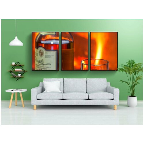 фото Набор модулных постеров для интерьера "виски, алкоголь, скотч" 60x90 см. в тубусе, без рамки lotsprints