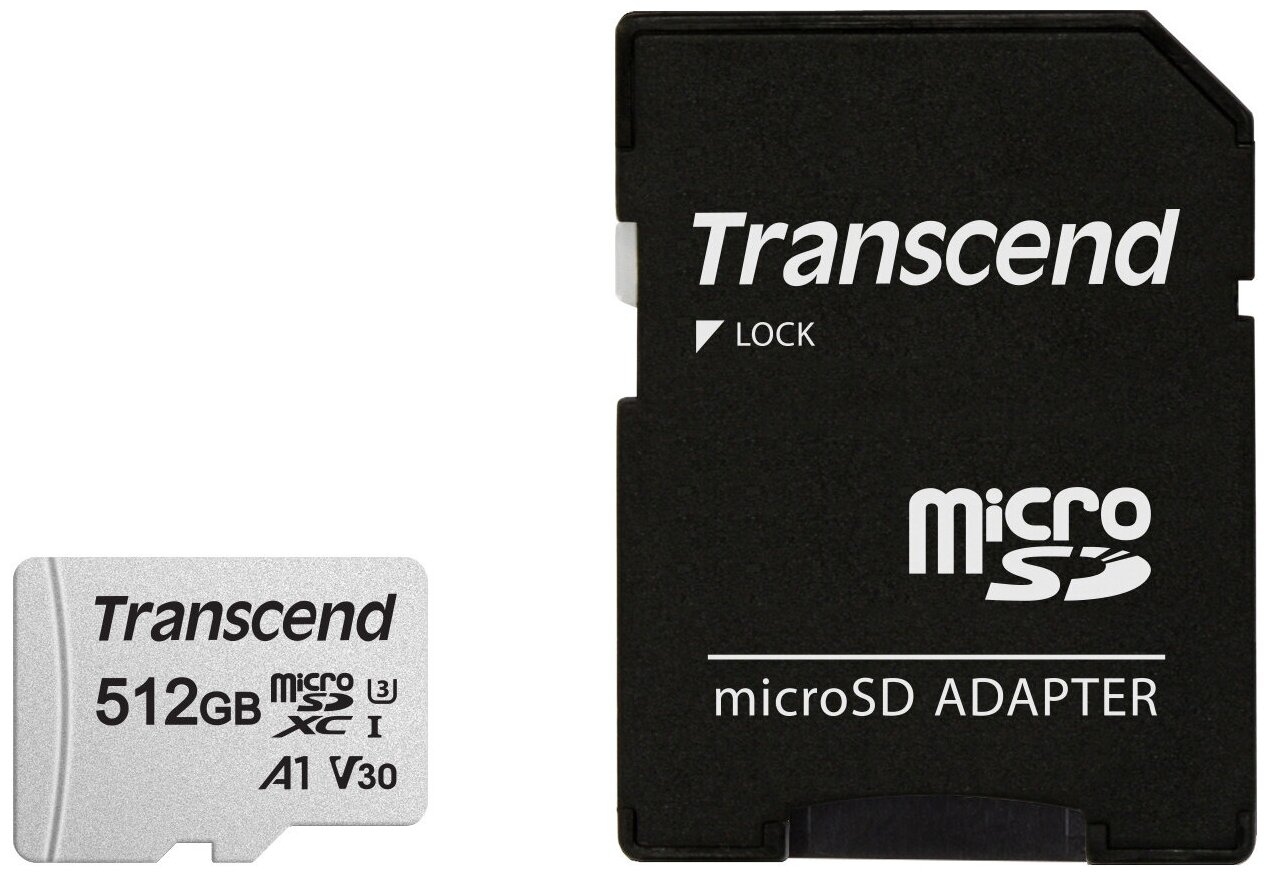 Флеш карта microSDXC 512GB Transcend TS512GUSD300S-A 300S + adapter