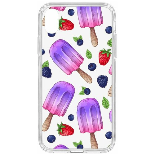 фото Чехол для apple iphone xr kruche print ice cream / чехол для apple iphone / чехол с рисунком / чехол с принтом / чехол для айфон / бампер на айфон / чехол накладка для iphone / противоударная накладка для iphone / защита для iphone / защита на айфон / cиликоновый чехол для iphone / пластиковый чехол на iphone / защитный чехол для iphone кruче