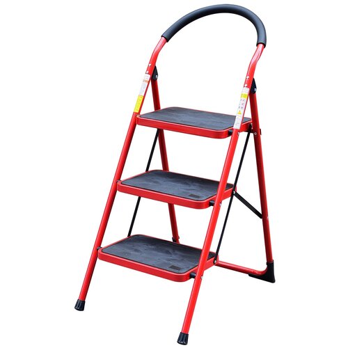 Стремянка стальная MAXIFIX стальная, 3 ступени с антискользящим покрытием