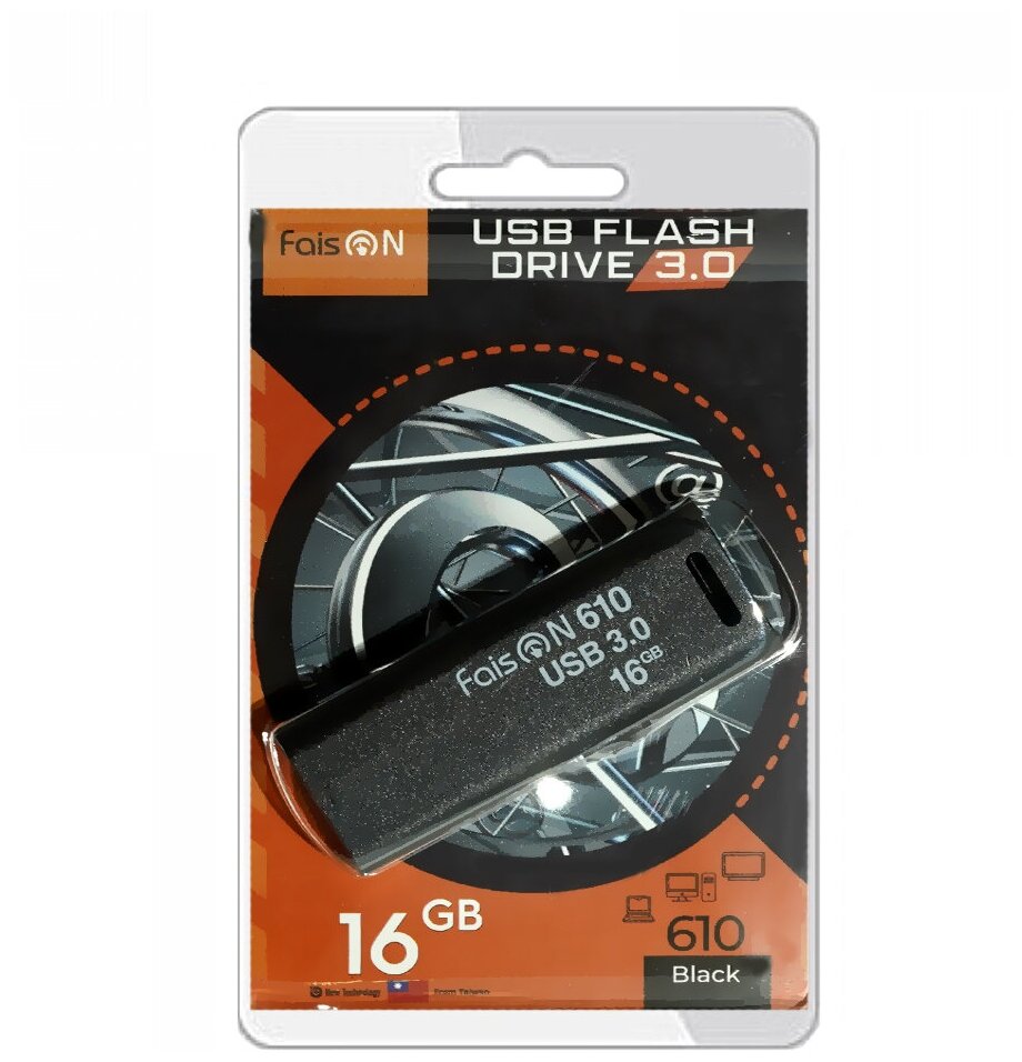 Флеш диск 16GB USB 3.0 FaisON 610 черный