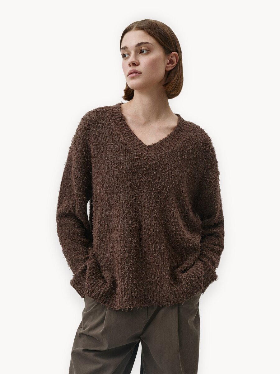 Пуловер Sela, размер S INT, , темно-коричневый